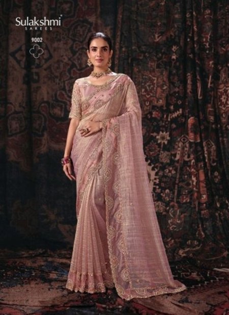 Pink Colour Isha By Sulakshmi Lining Salsa Fabric Designer Saree 9002
